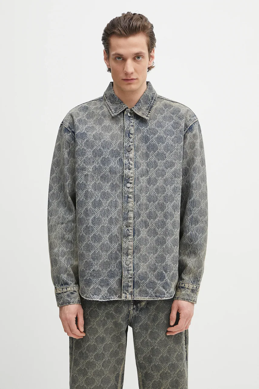Daily Paper  cămașă din bumbac Shield Laser Denim Shirt