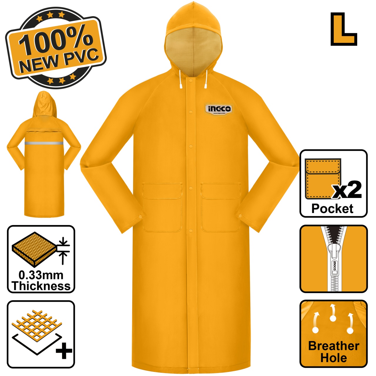 Pelerină de ploaie INGCO HRCTL031.XXXL