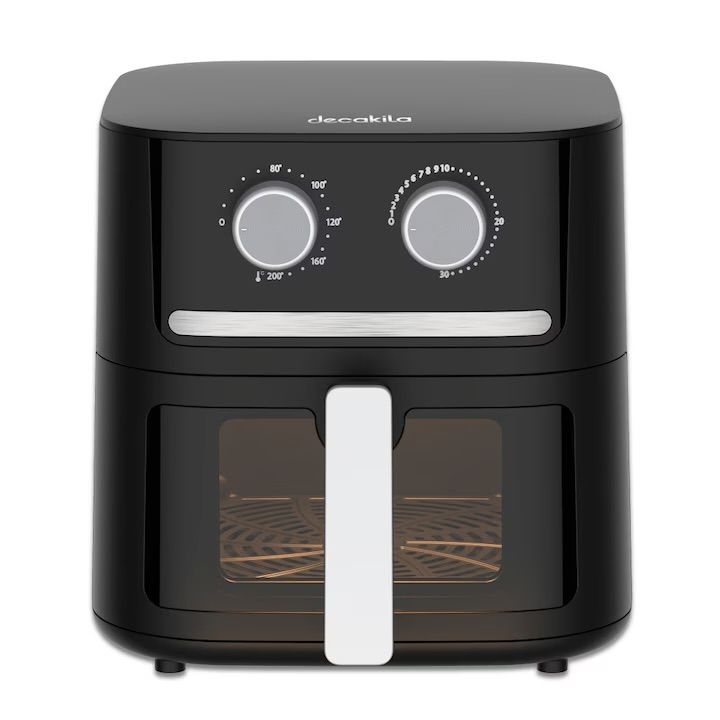 Friteuza cu aer cald 1600W, capacitate 6.5L, cu temporizator si temperatura reglabila, air fryer Decakila KEEC085B