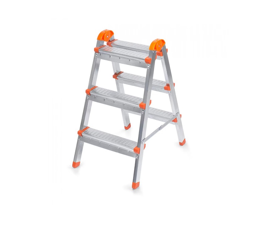 Scara pliabila din otel 3+3 trepte, 64cm inaltime, 120kg, 3.8kg R3.3S