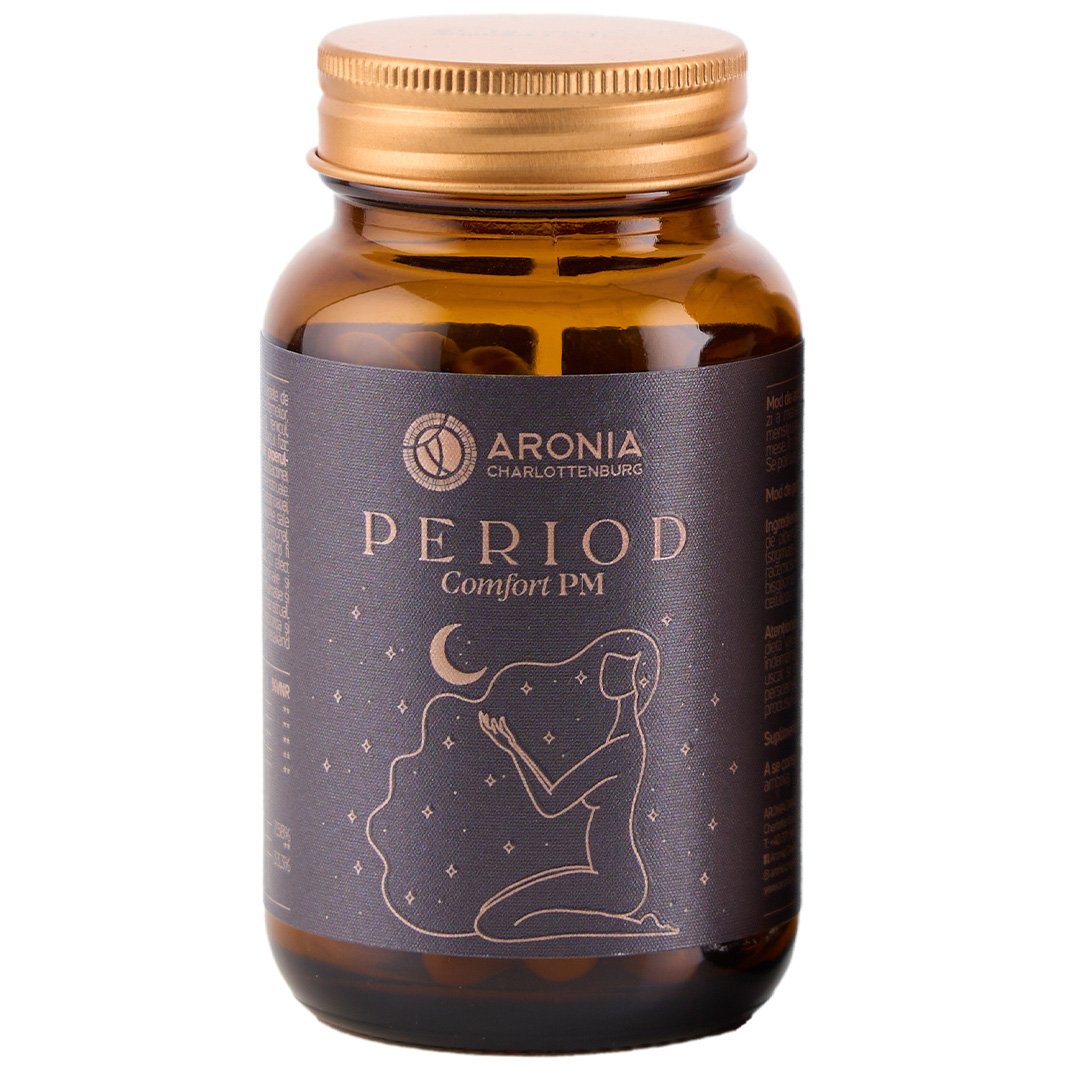 Period Comfort PM — Supliment natural care reduce disconfortul menstrual și susține echilibrul hormonal noaptea