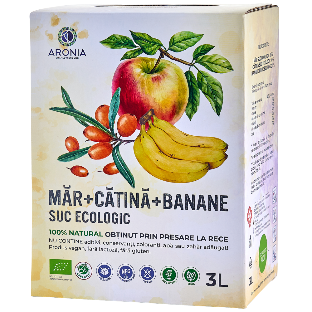 Suc de Măr, Cătină și Banane 3L ECO (RO-ECO-029)