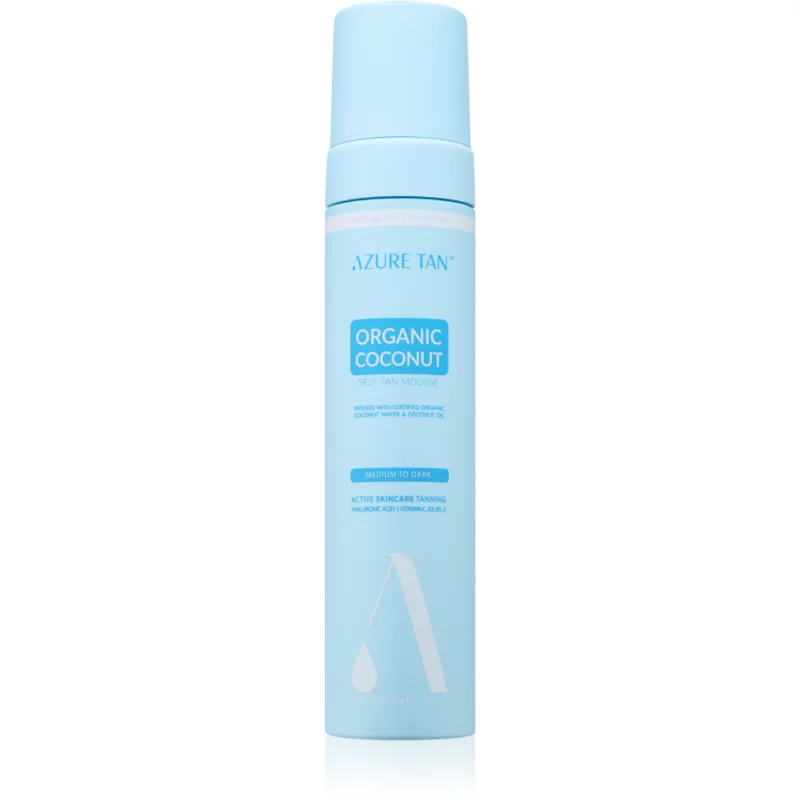 Azure Tan Organic Cocunat spuma autobronzanta culoare Medium To Dark 200 ml