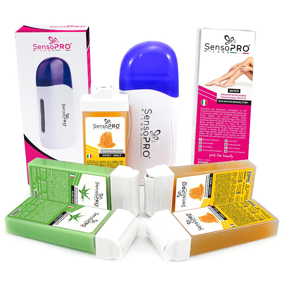 Kit Epilare Lady Azure SensoPRO Milano + CADOU Rezerva Ceara aplicator ingust
