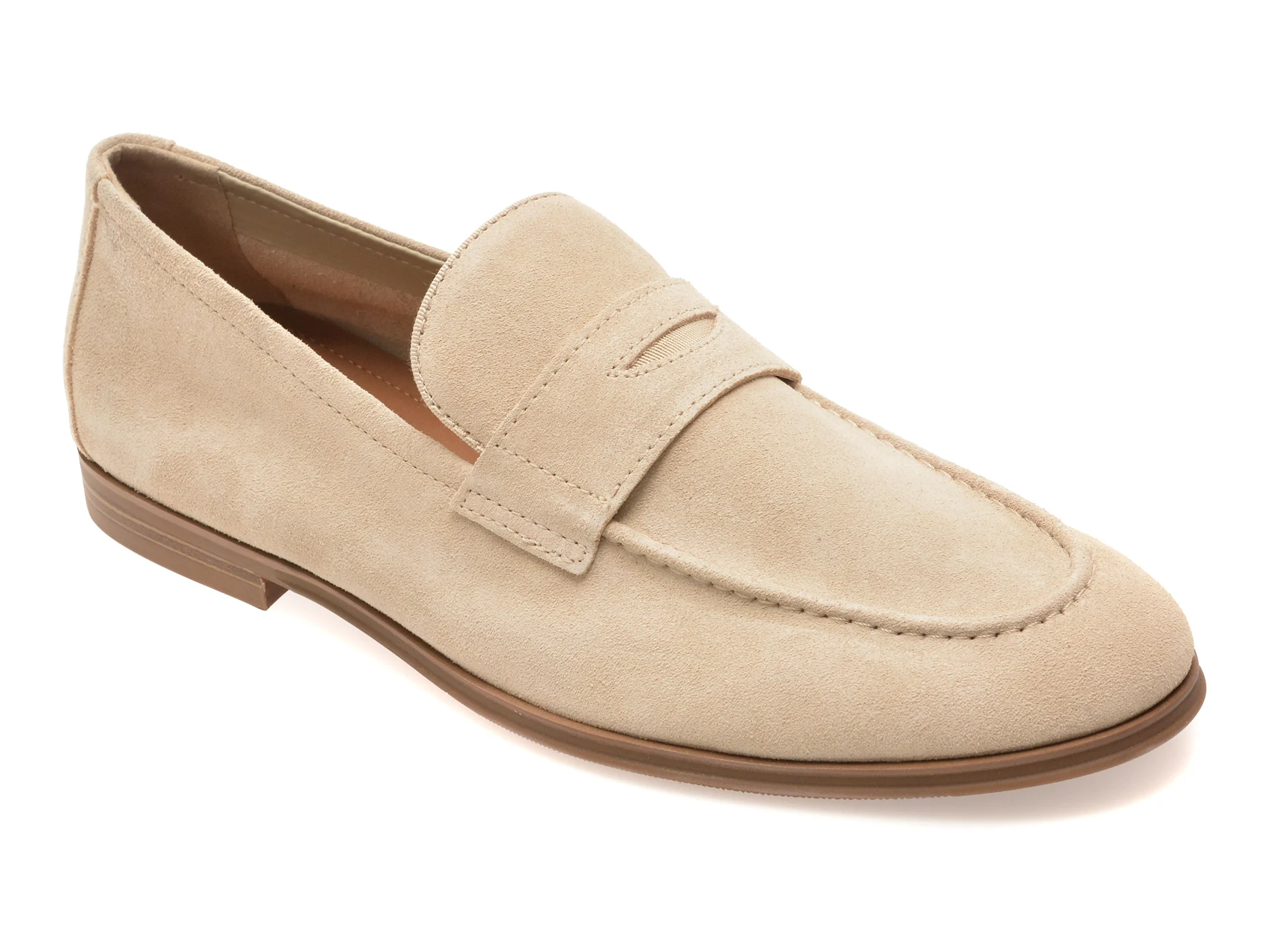 Mocasini eleganti ALDO bej, JOURNEY 260, din piele intoarsa