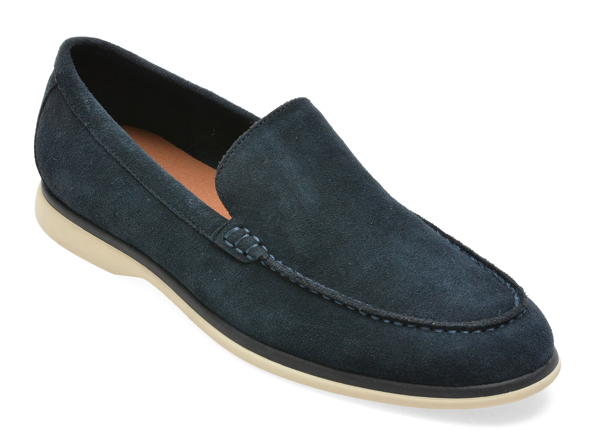 Mocasini eleganti ALDO bleumarin, MARINER 410, din piele intoarsa