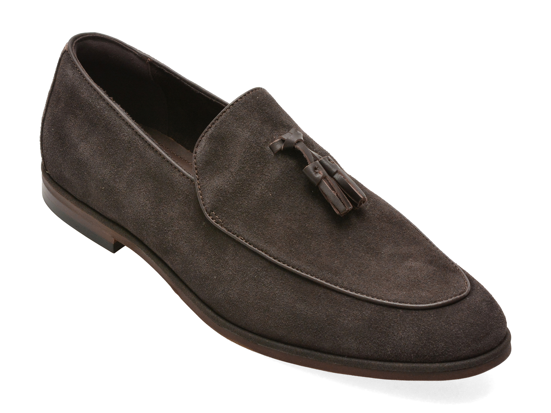 Mocasini eleganti ALDO maro, HOLLOW 201, din piele intoarsa