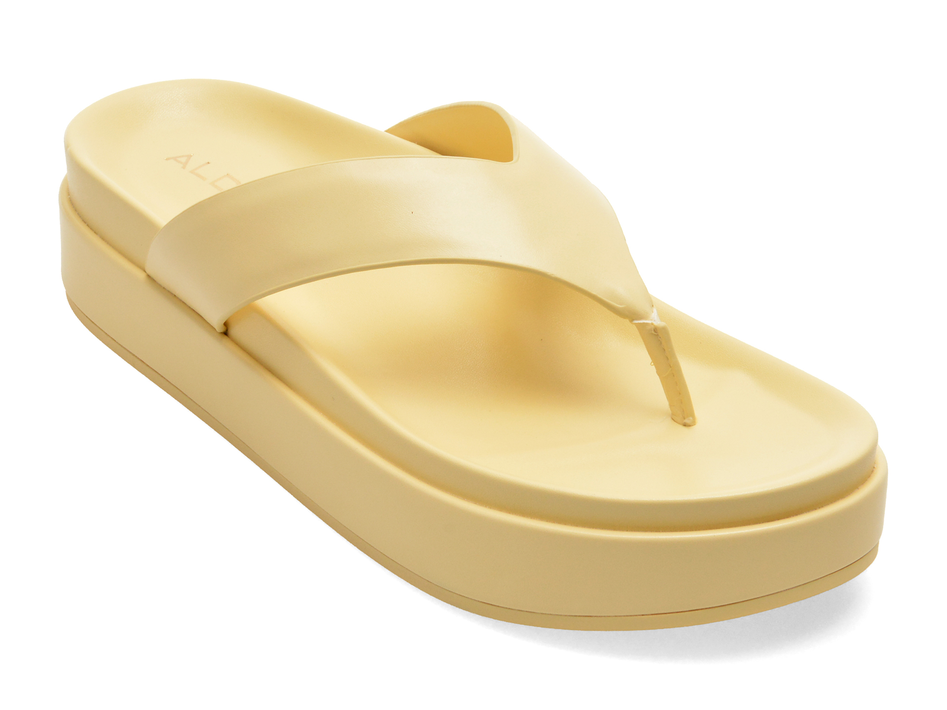 Papuci ALDO galbeni, MIST 740, din piele ecologica
