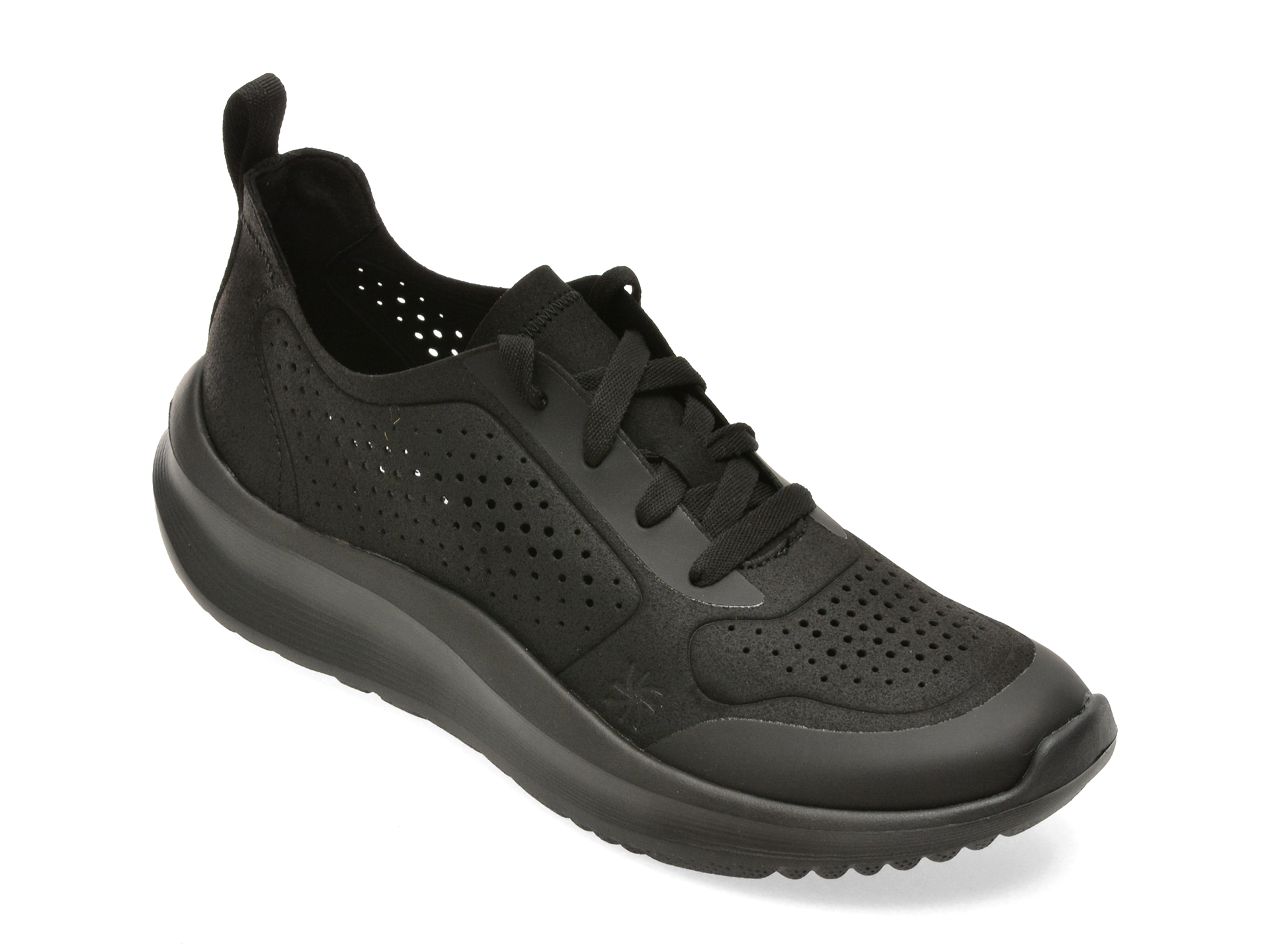 Pantofi sport CLARKS negri, SOLEVANA TIE, din material textil