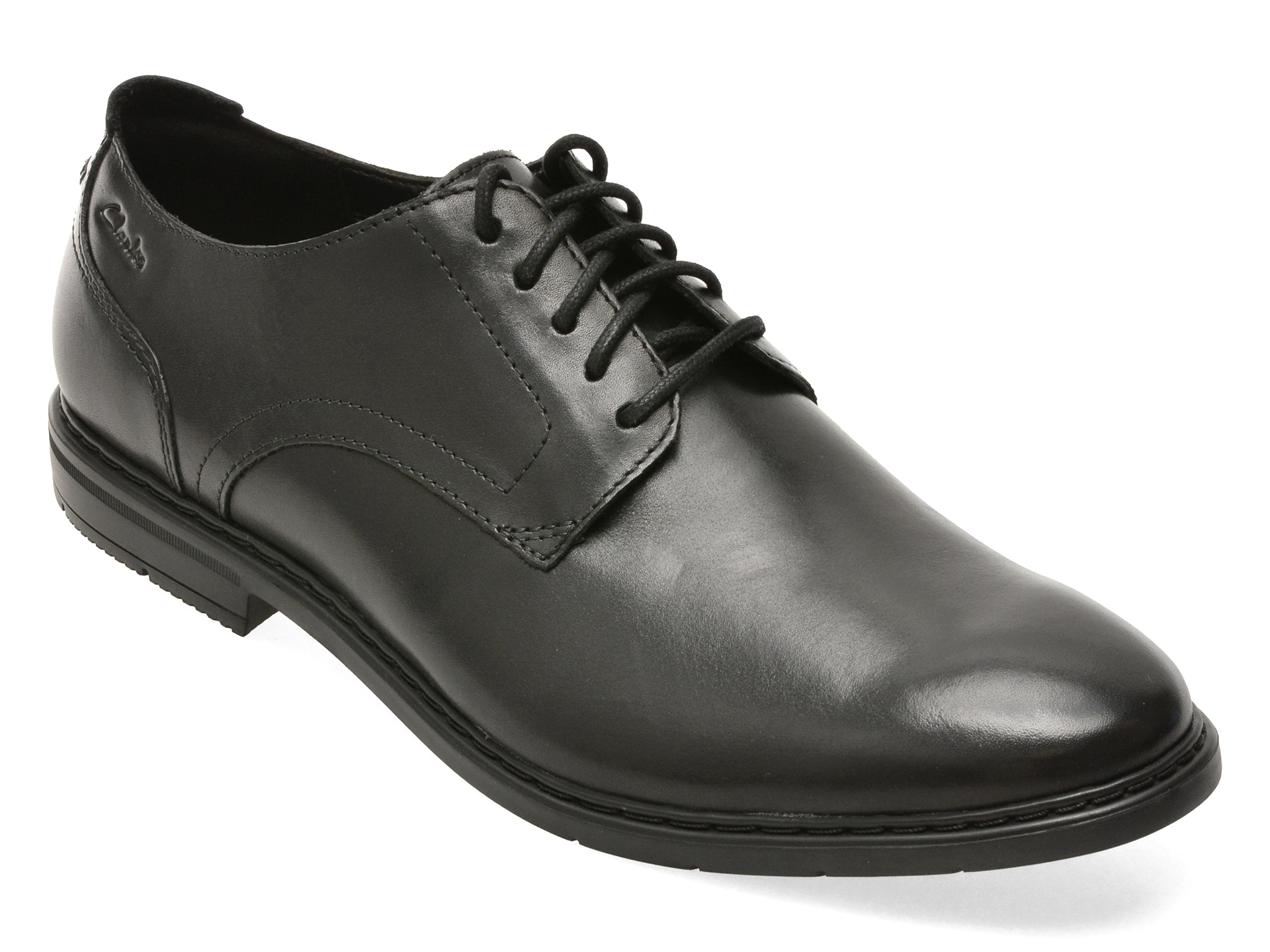 Pantofi eleganti CLARKS negri, BANBURY DERBY, din piele naturala