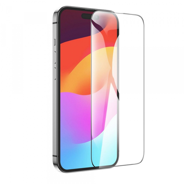 Folie de protectie Ecran HOCO G14 pentru Apple iPhone 15 Pro, Sticla Securizata, Full Glue, Set 10 bucati, 5D, Neagra