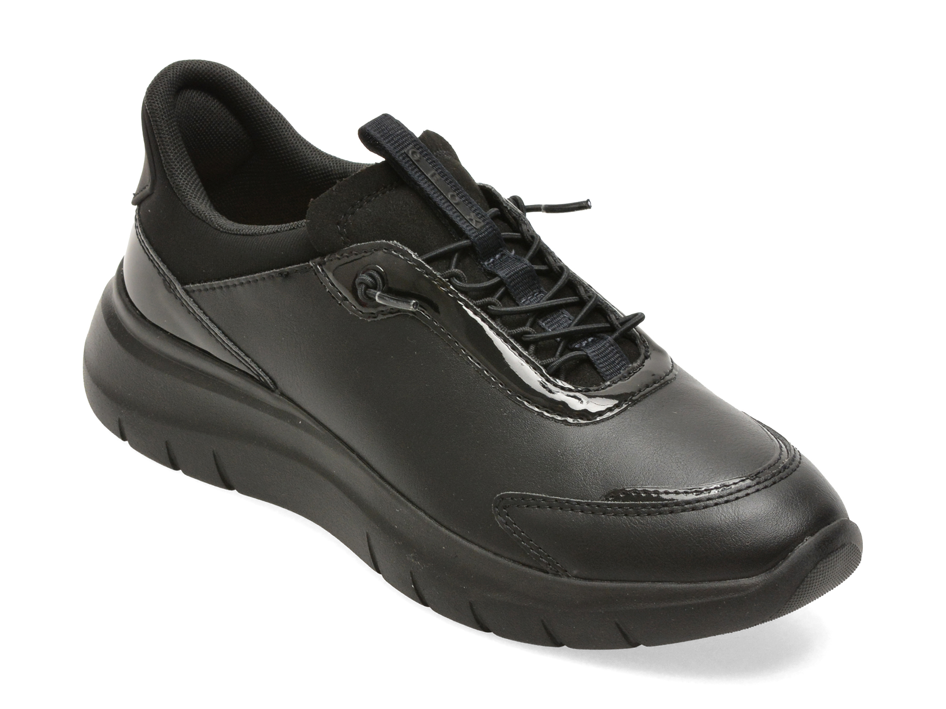 Pantofi sport GEOX negri, D680JA, din piele ecologica