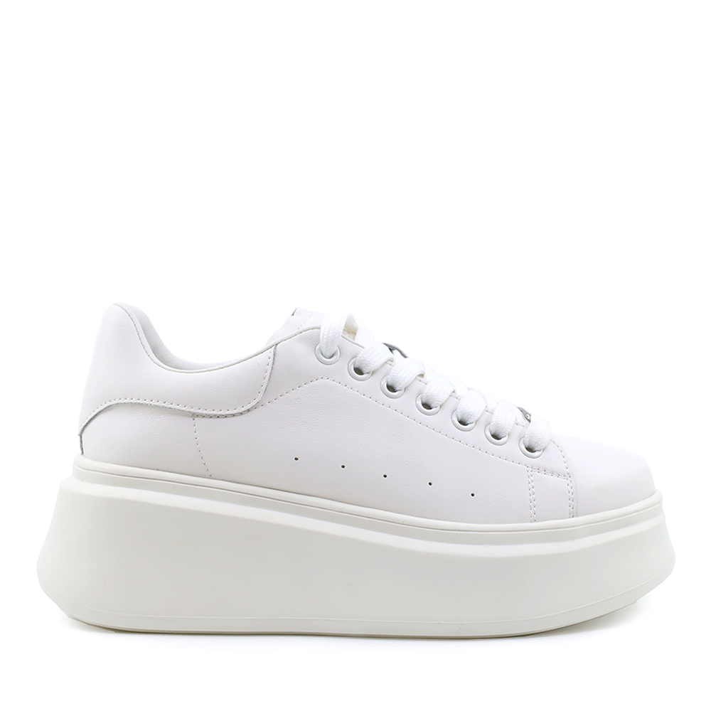 Pantofi sport femei Benvenuti albi din piele 3742dp002a