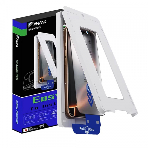 Folie de protectie Ecran Anank 5X Reinforced Applicator pentru Apple iPhone 17, Sticla Securizata, Full Glue, 2.5D, Neagra