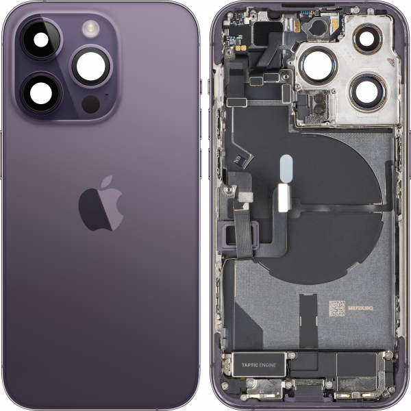 Capac Baterie Apple iPhone 14 Pro, Cu Carcasa Mijloc, Full Parts, Mov (Deep Purple), Swap Premium