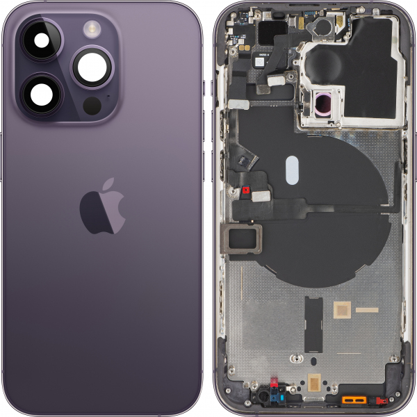 Capac Baterie Apple iPhone 14 Pro, Cu Carcasa Mijloc, Mov (Deep Purple), Swap Premium
