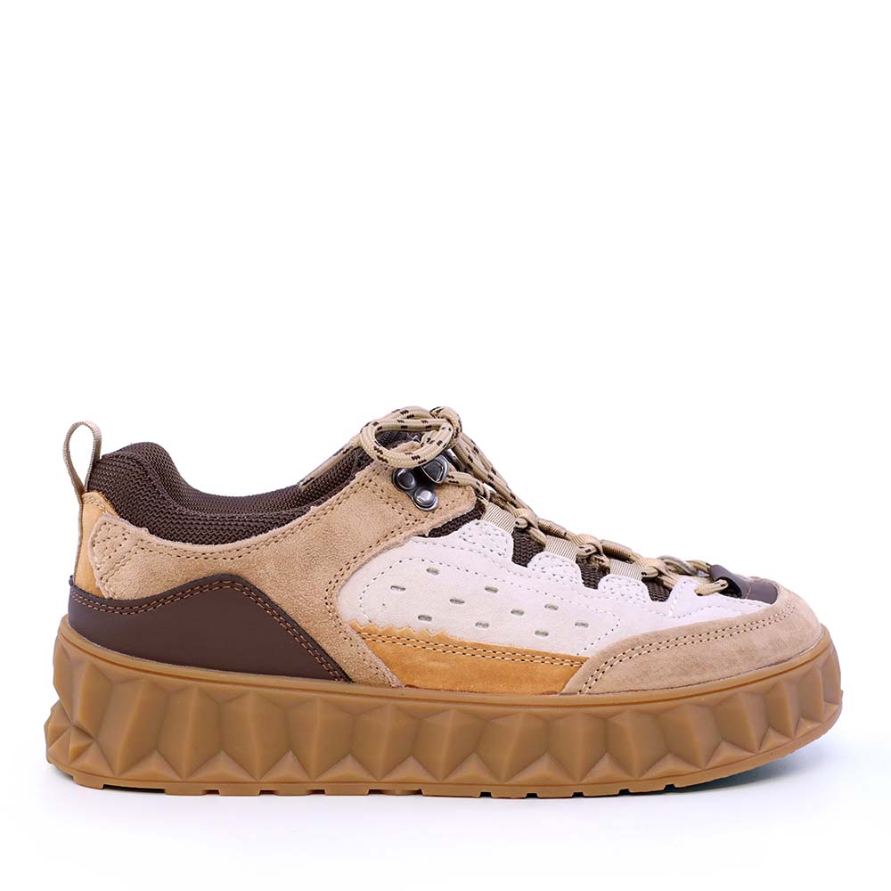 Sneakers femei Luca di Gioia maro din piele întoarsă și textil   1292dp1210vm