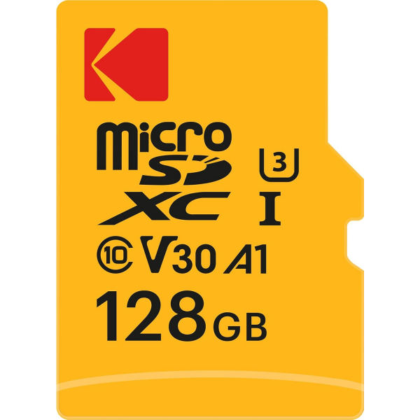 Card Memorie microSDXC Kodak Ultra Performance, 128Gb, Clasa 10 / UHS-1 U3, Cu Adaptor EKMSDM128GXC10HPRK