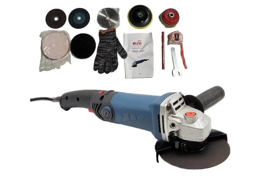 Flex Polizor unghiular 125mm, 3000w, 10 accesorii, variator turatie, 11000rpm, Ural Campion CMP1161