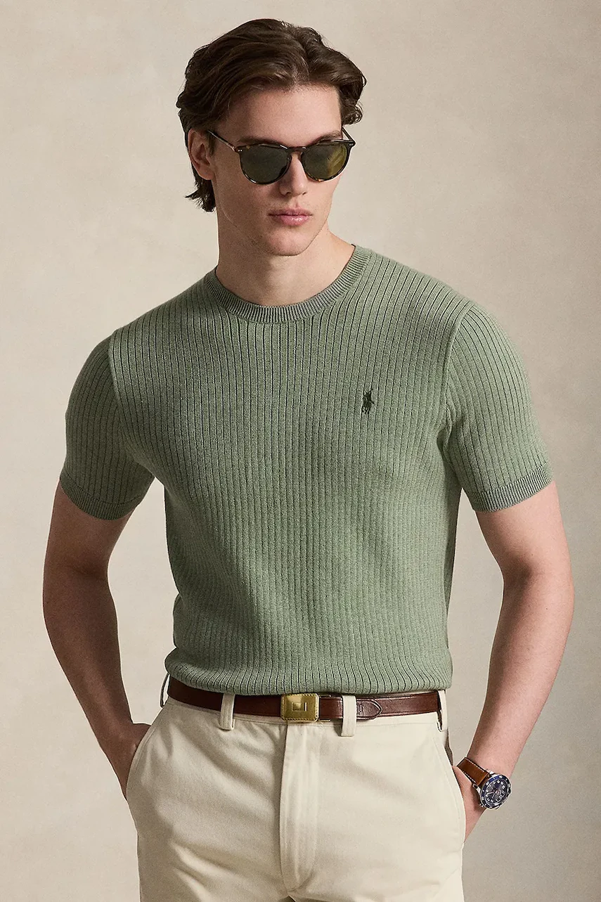 Polo Ralph Lauren  pulover cu mânecă scurtă pentru bărbați din bumbac