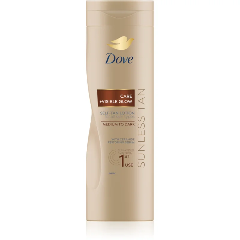 Dove Sunless Tan lotiune autobronzanta culoare Dark 400 ml