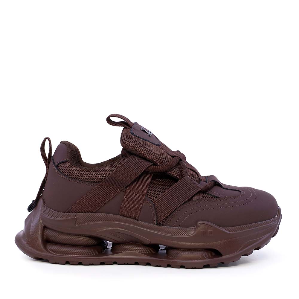Sneakers ușori femei Luca di Gioia maro din piele  și textil 3842DP299M