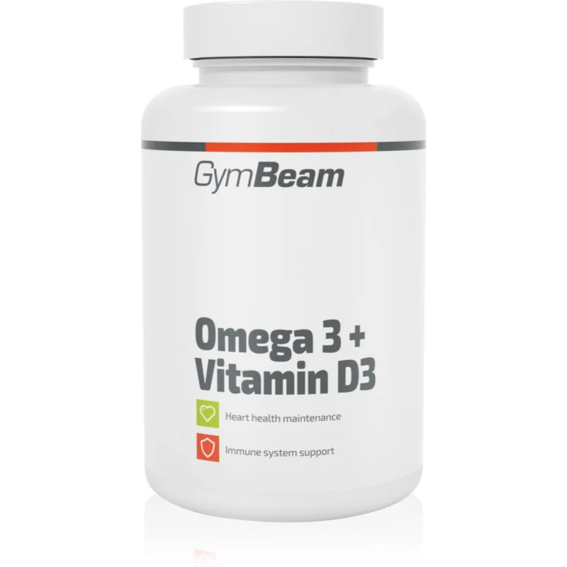 GymBeam Omega 3 + Vitamin D3 tablete cu acizi grași esențiali 126 g