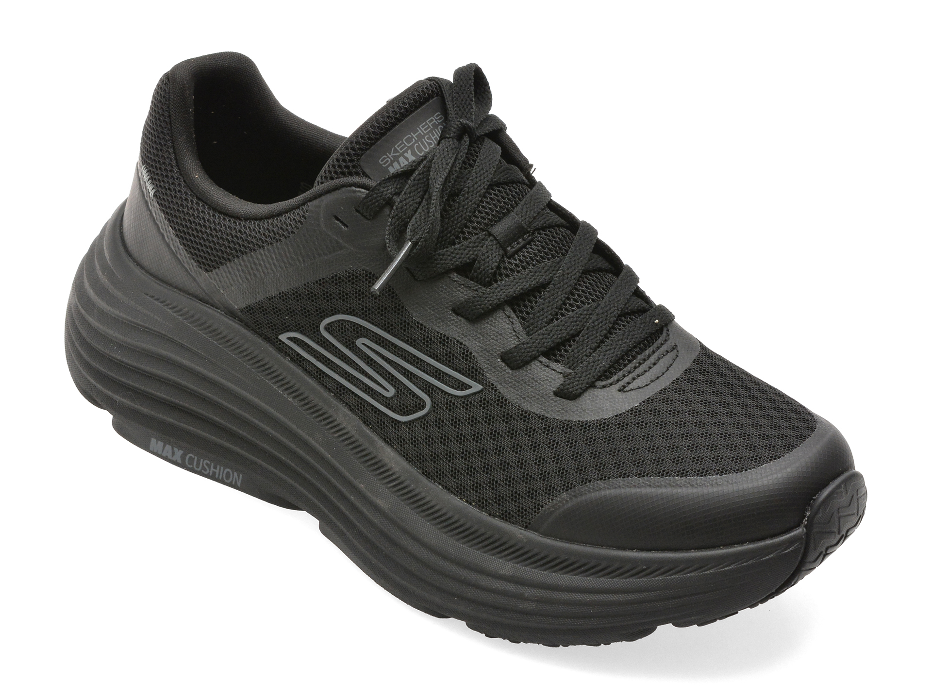 Pantofi sport SKECHERS negri, MAX CUSHIONING ENDEAVOUR, din material textil