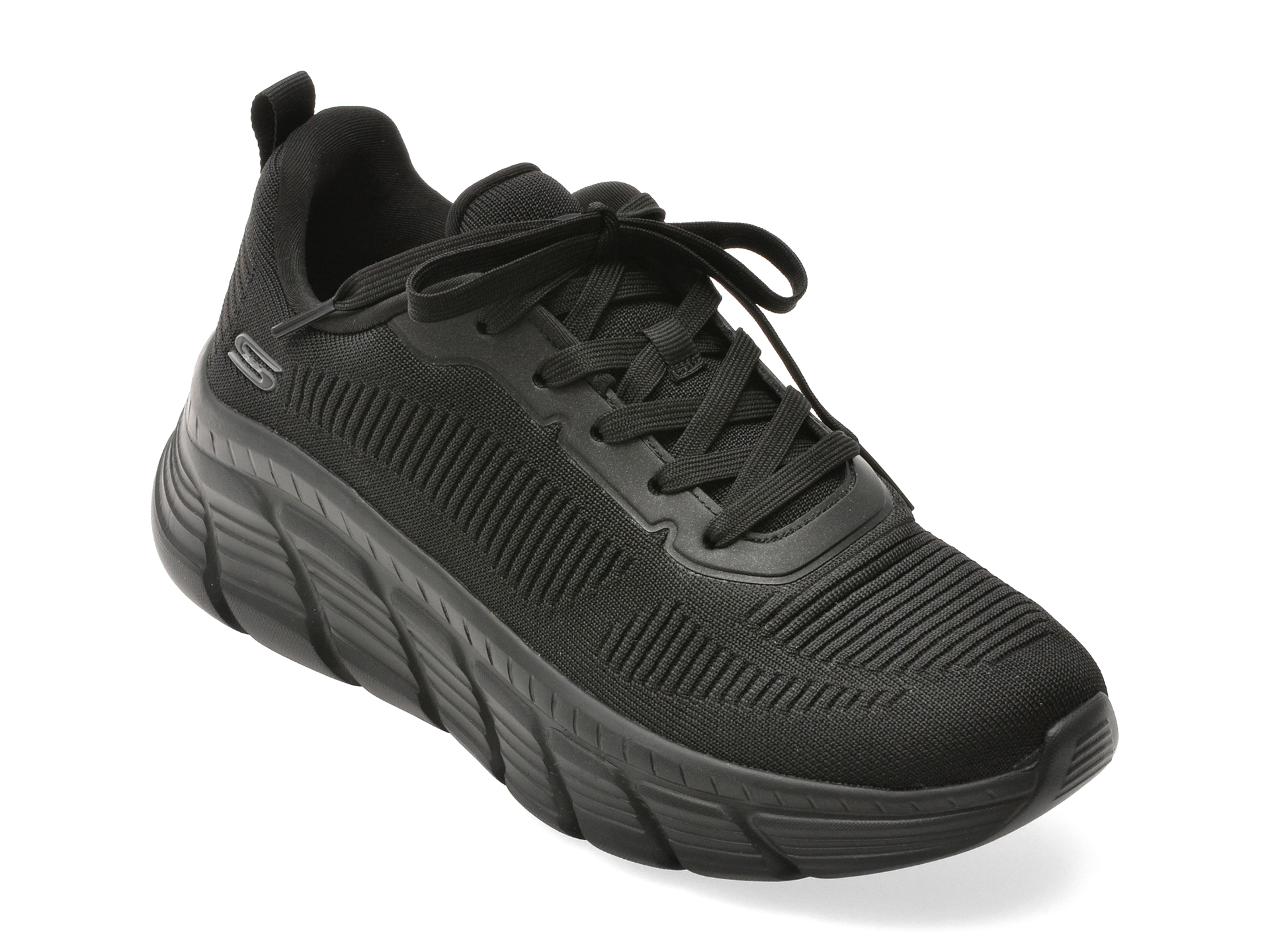 Pantofi sport SKECHERS negri, BOBS B FLEX HI, din material textil
