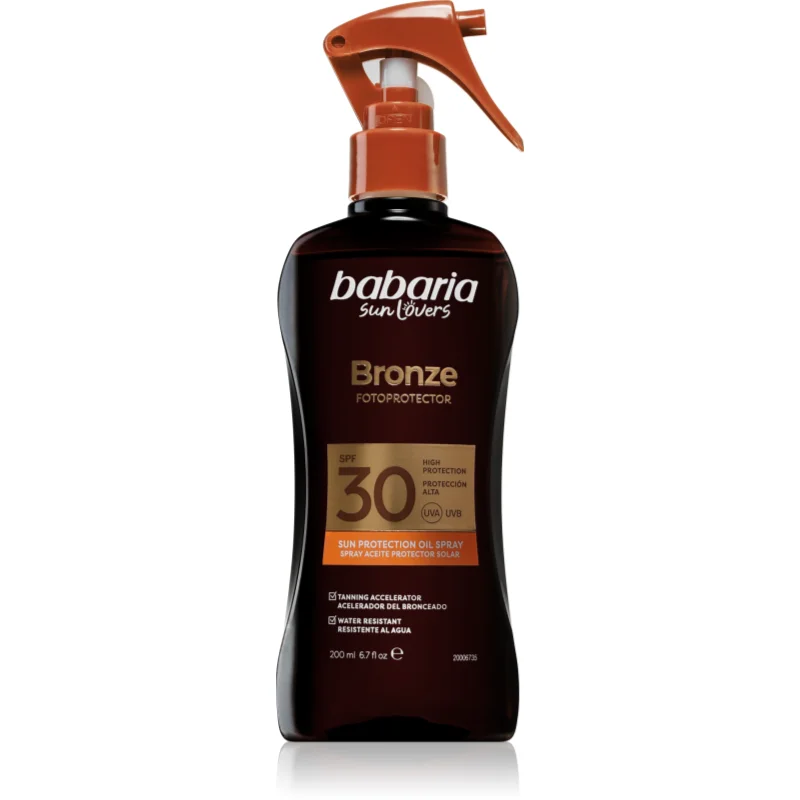Babaria Sun Bronze Spray Sun Protector Oil ulei protector SPF 30 200 ml