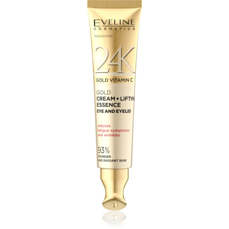 Eveline Cosmetics 24k Gold & Caviar 24K Gold Vitamin C crema pentru conturul ochilor cu efect de lifting 15 ml
