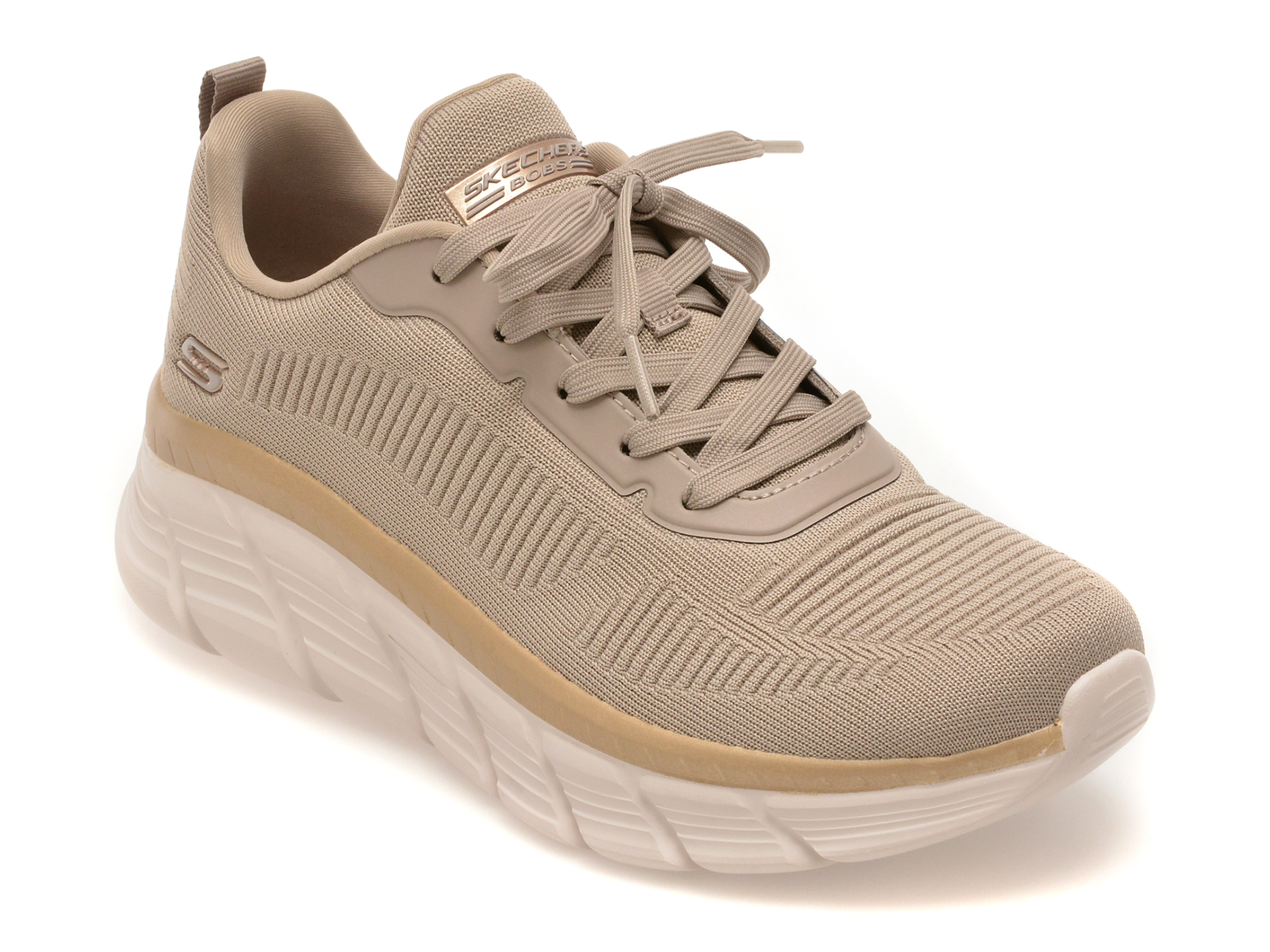 Pantofi sport SKECHERS gri, BOBS B FLEX HI, din material textil