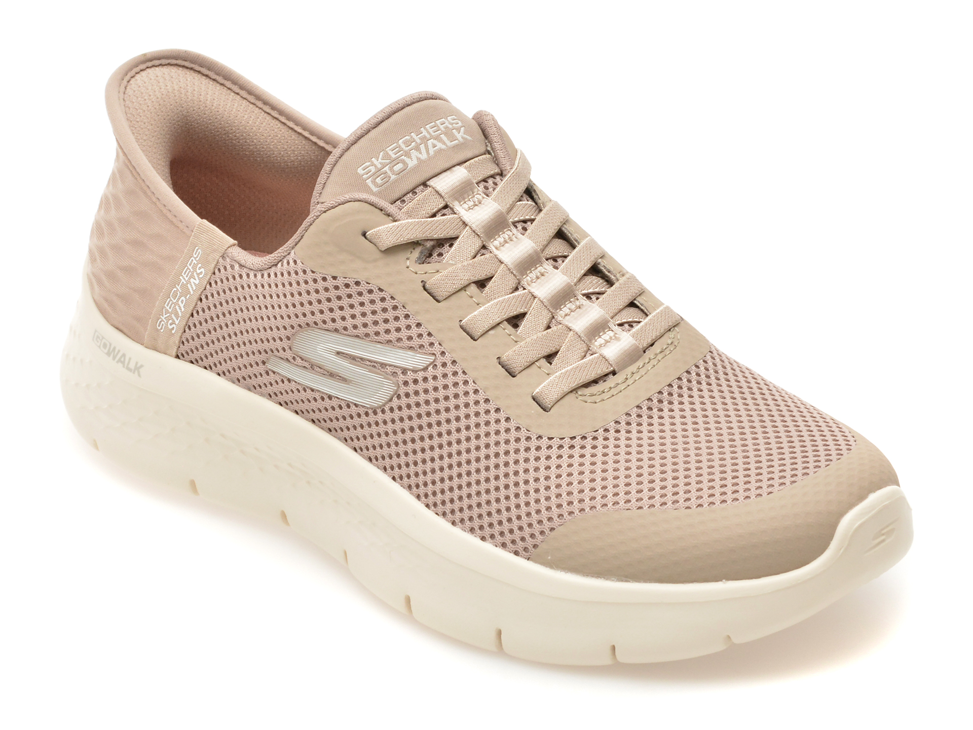 Pantofi sport SKECHERS gri, GO WALK FLEX, din material textil