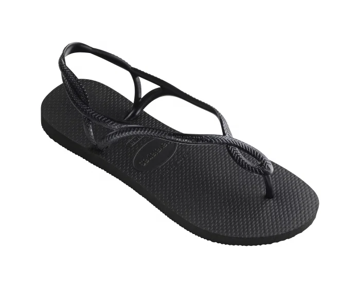 Sandale Havaianas slim din cauciuc natural, negru