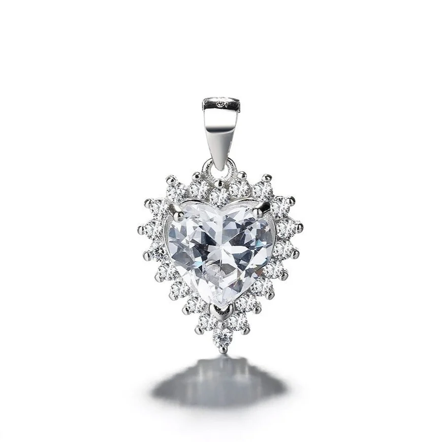 Pandantiv argint 925, JW1290, model elegant, placat cu rodiu