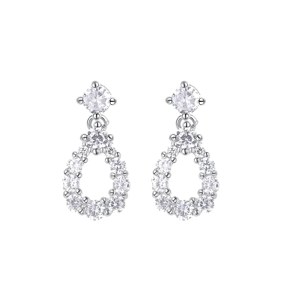 Cercei argint 925, JW799, model elegant, placati cu rodiu