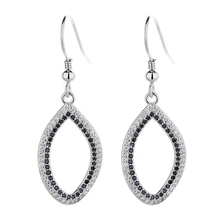 Cercei argint 925, JW1580, model elegant, placati cu rodiu
