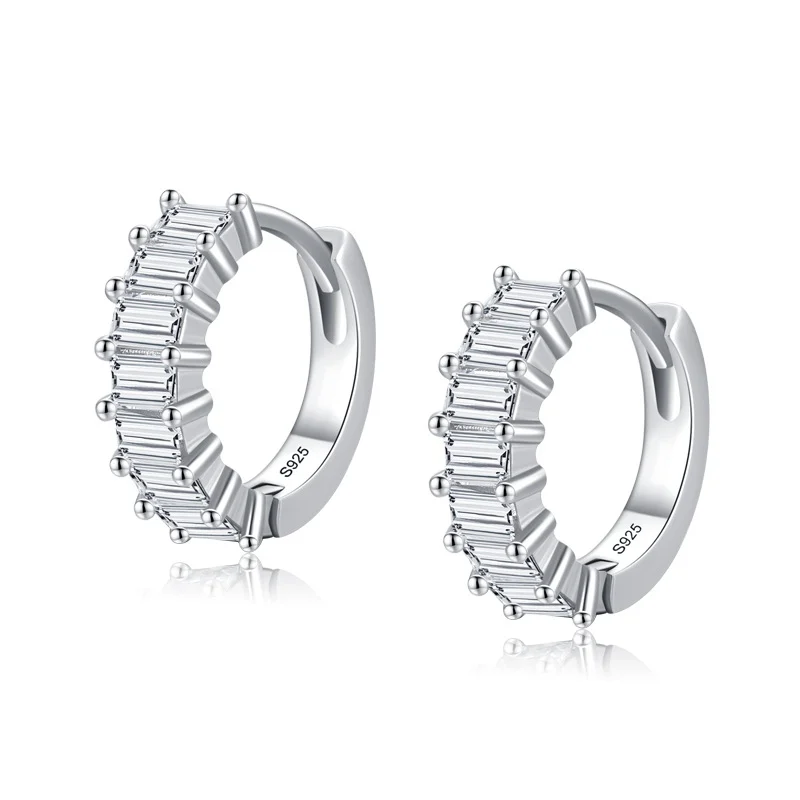 Cercei rotunzi argint 925, JW1822, model elegant, placati cu rodiu