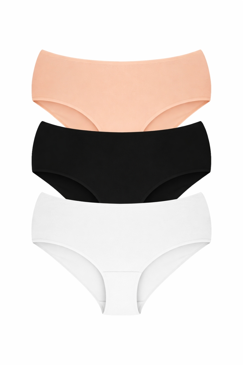 Set 3 perechi de chiloti din bumbac, pentru dama, 54100, Clasic