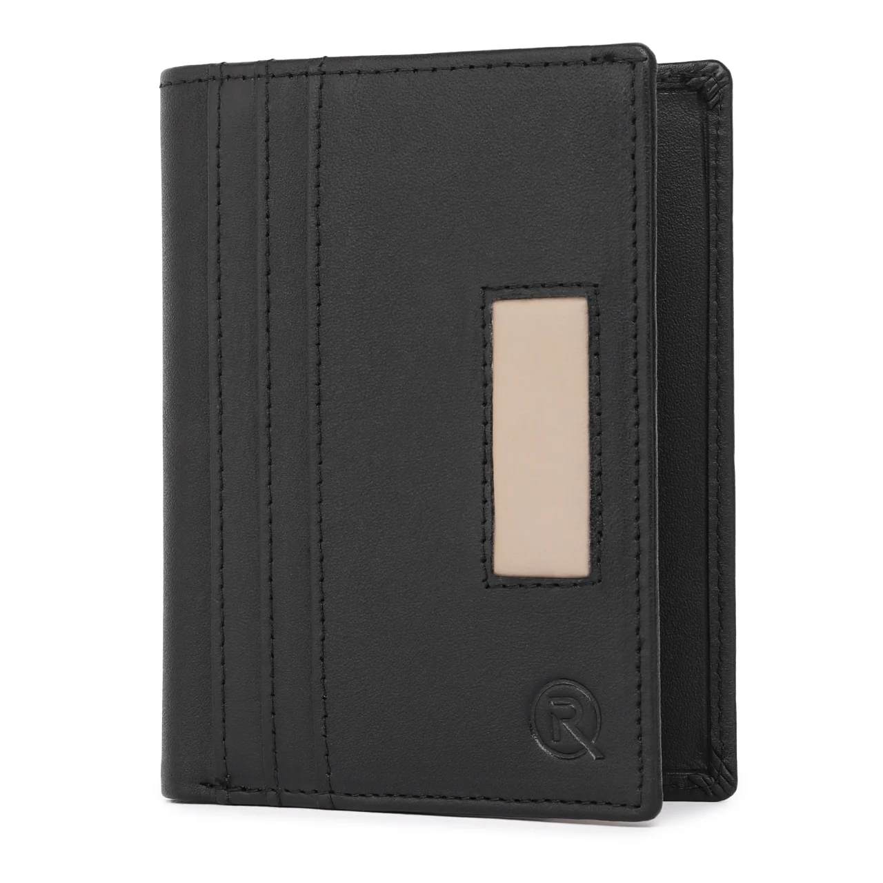 Portofel unisex Ronno, Anghel PT1443, piele naturala, Negru