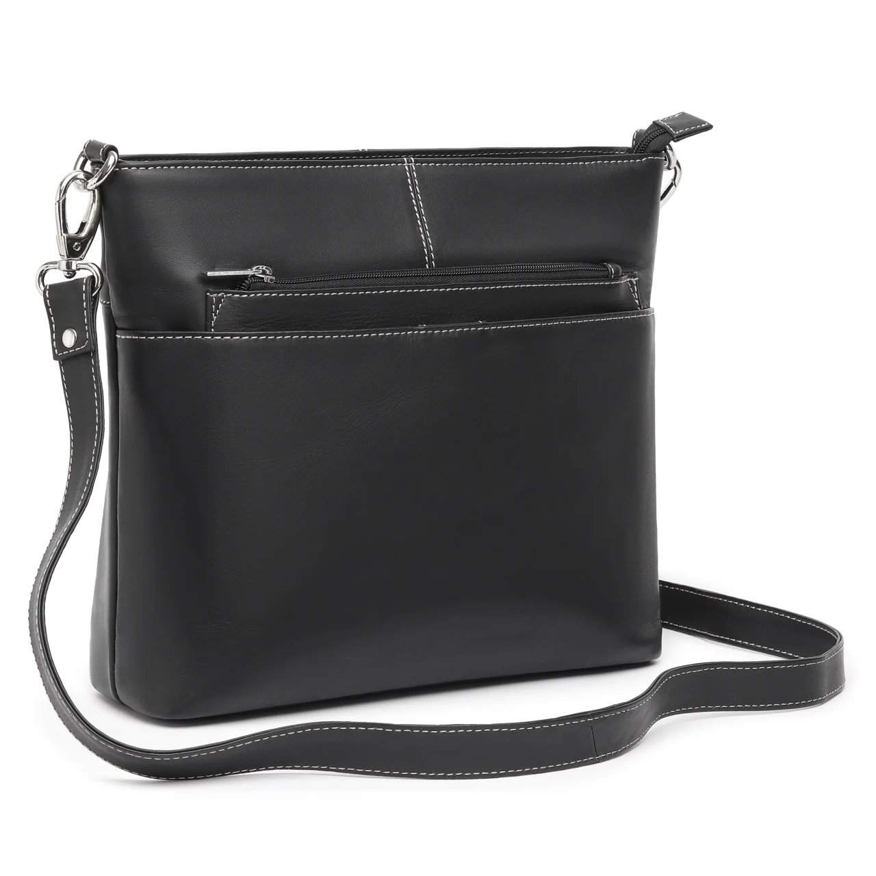 Geanta de dama, Elisabeta GT3886, piele naturala, Negru