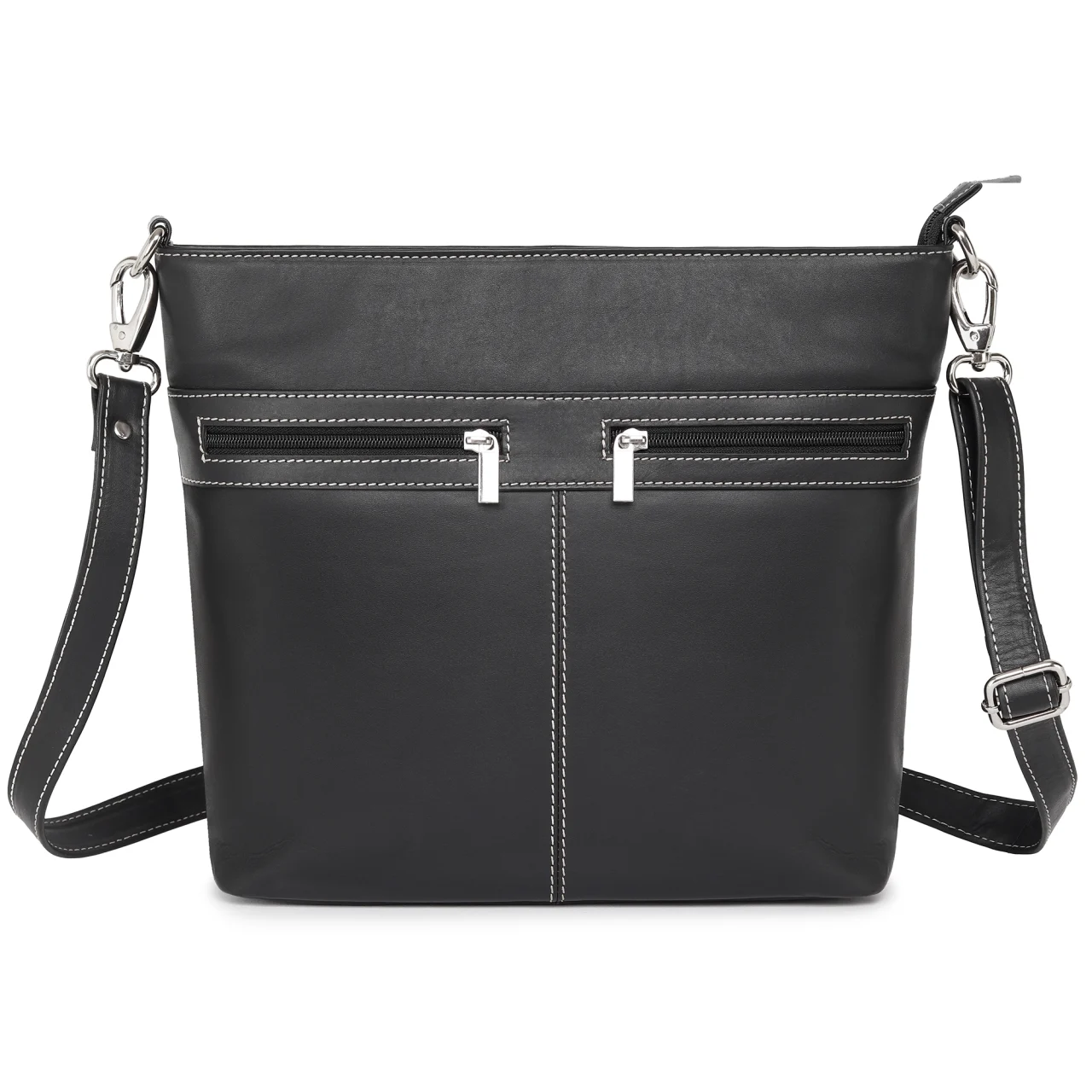 Geanta de dama, Violeta GT3876, piele naturala, Negru