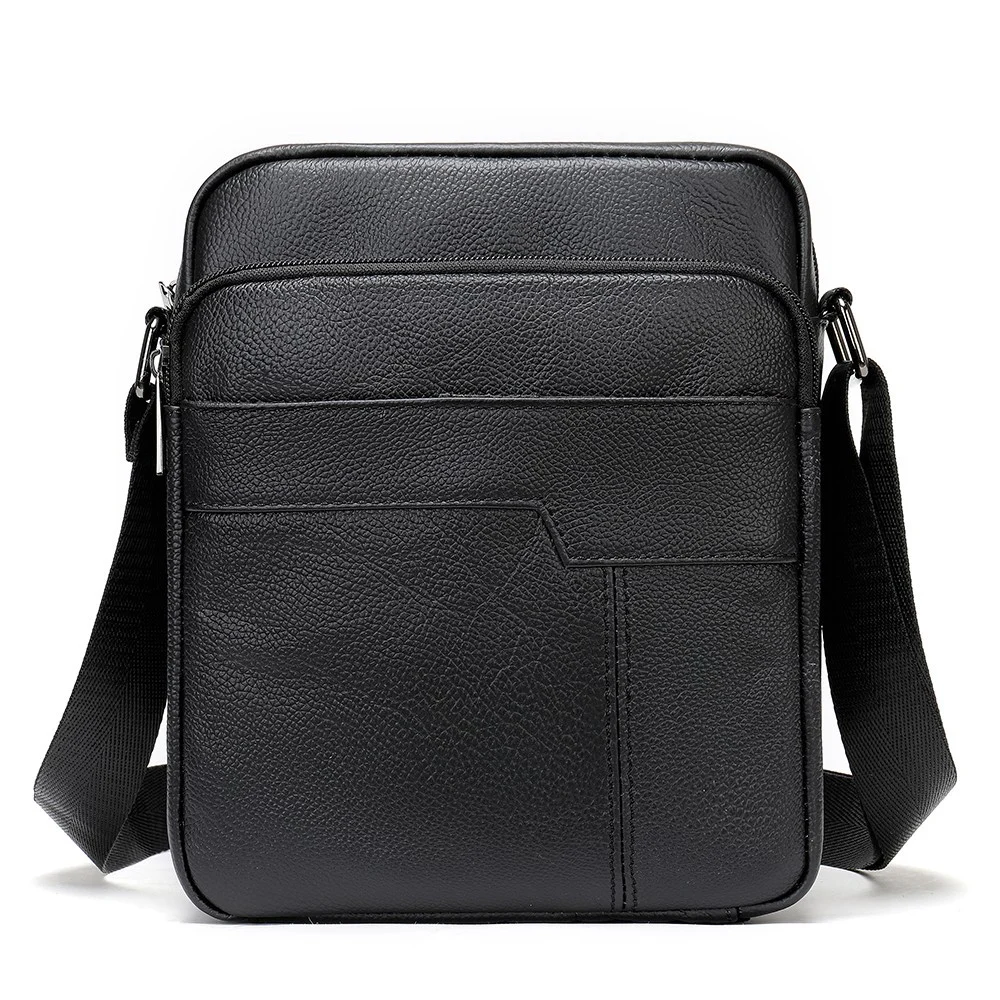 Geanta barbati, Luis GT1320, piele naturala, model negru