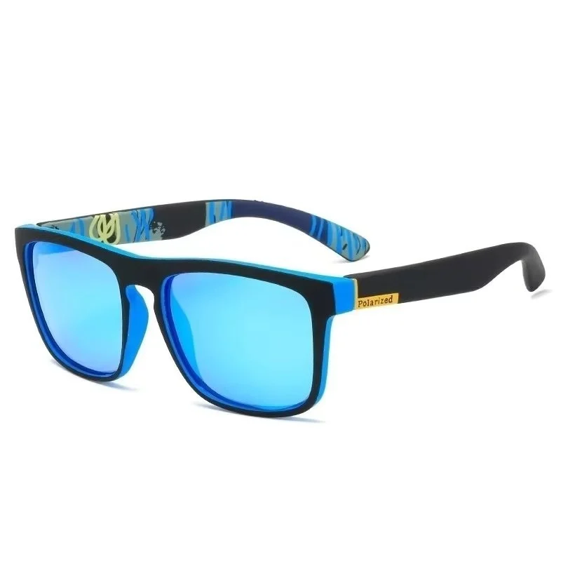 Ochelari de soare unisex, SG017, Negru/Albastru