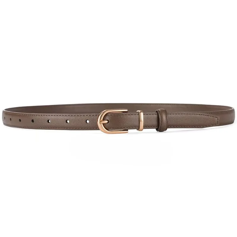 Curea dama C-186, piele naturala, Taupe