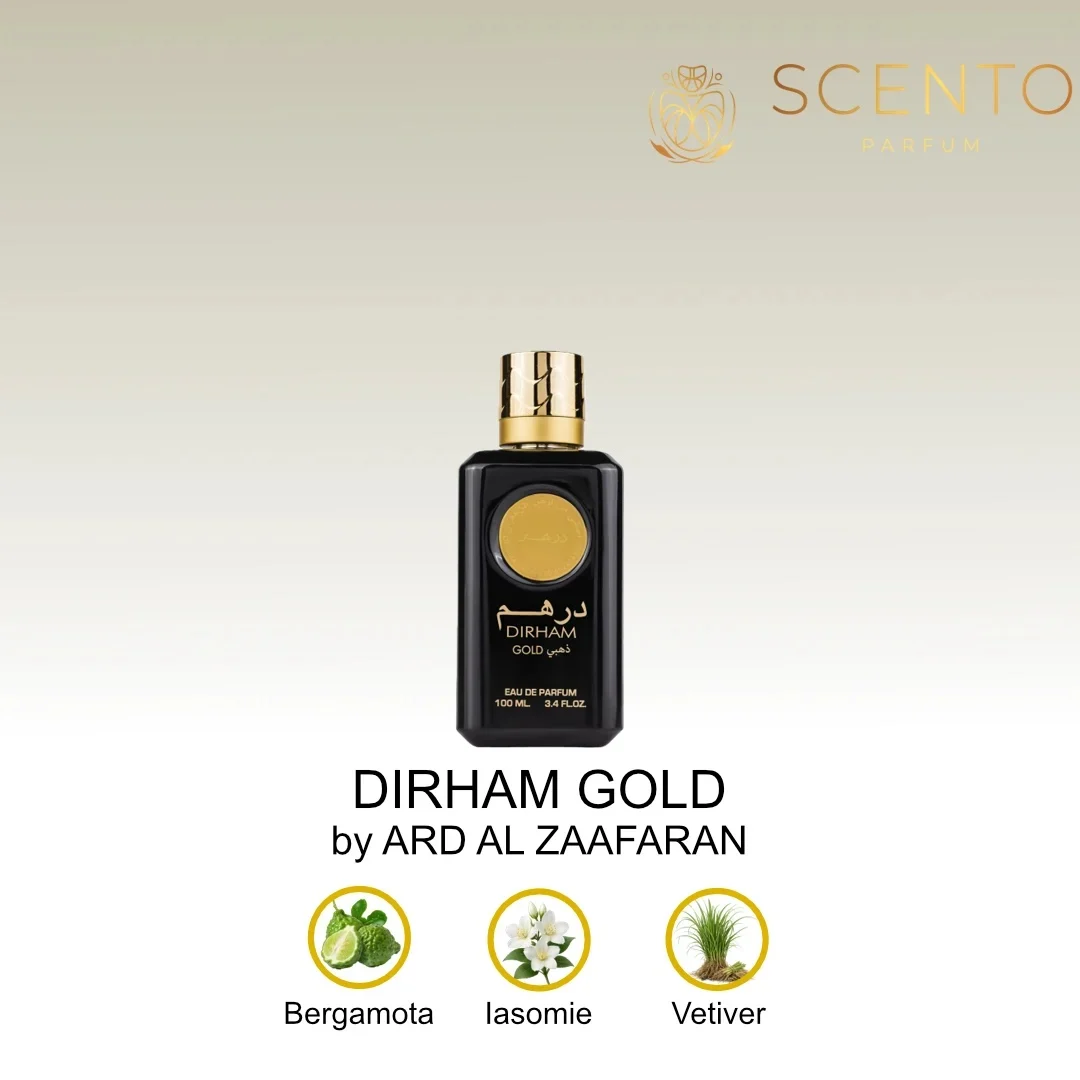 Parfum arabesc Dirham Gold, Ard Al Zaafaran, apa de parfum 100 ml, unisex - Original Dubai