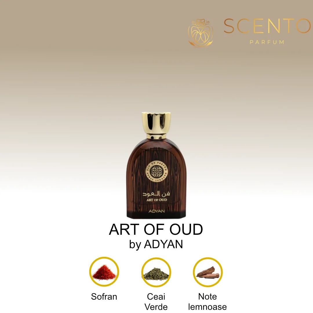 Apa de Parfum ADYAN, ART OF OUD, barbat, 100ML - Original Dubai