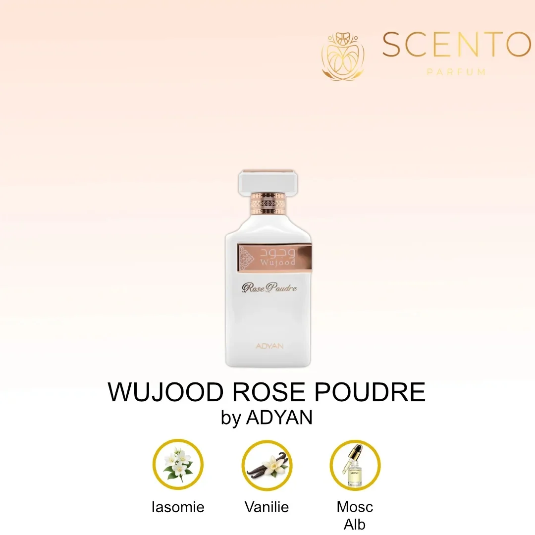 Apa de parfum Adyan, WUJOOD ROSE POUDRE, unisex, 100ml - Original Dubai