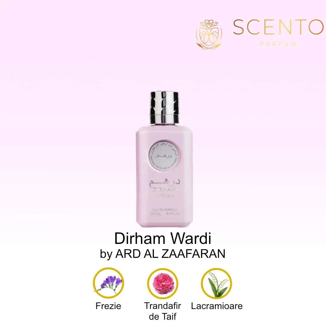Parfum arabesc Dirham Wardi, Ard Al Zaafaran, apa de parfum 100 ml, femei - Original Dubai