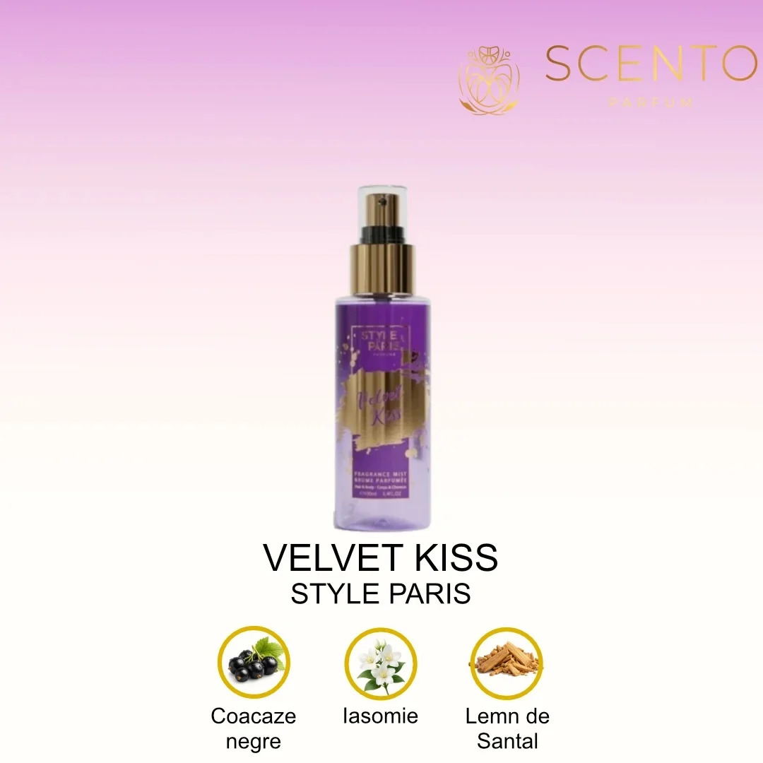 Spray de corp Velvet Kiss - Style Paris, 100 ml